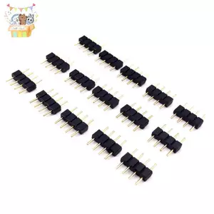 10 Cái / lốc 4 Pin RGB Kết Nối Adapter Pin Kim Nam Loại Đôi 4pin, Cho RGB 5050 3528 Dải LED DIY Đèn chèn ELWW