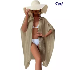 CQCJ Rời Cardigan, Sarong Chống Nắng Người Phụ Nữ Bikini Che Phủ, Đồ Bơi Thời Trang Chắc Chắn Mùa Hè