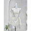 HTT46 Đầm hai dây bi thắt dây lưng dáng xoè ngắn trẻ trung Đồ lót bảo hộ BYJOLIE
