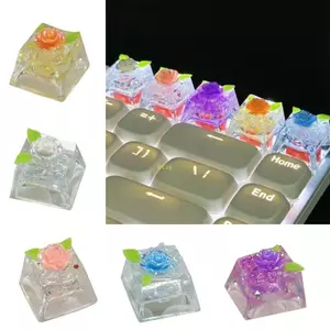 Btsg OEM Profile Resin Keycap Camellias Họa tiết hoa được chiếu sáng trên bàn phím có đèn nền