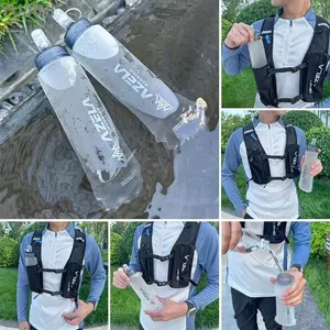 Bình Nước Thể Thao YUJUNI 250 / 500ml, Túi Nước Mềm Di Động Gấp, Chạy Bộ Mùa Hè Đi Bộ Đường Dài Nhẹ Đồ Uống Ấm Siêu Tốc Ngoài Trời