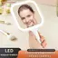 Gương trang điểm màn hình cảm ứng FAVORITEGOODS, Gương trang điểm thông minh LED có thể điều chỉnh độ sáng cầm tay, màn hình cảm ứng 3 màu ánh sáng vuông Gương trang điểm du lịch Sử dụng tại nhà