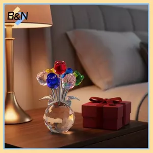 B & N Hoa Hồng Nhân Tạo Phong Cách Pha Lê Nhiều Màu Sắc Cho Ngày Của Mẹ Kỷ Niệm 1 Năm Lãng Mạn Tiệc Tại Nhà.