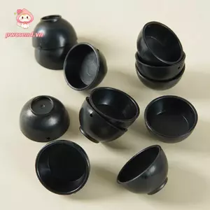 PWSSEND 5 / 10 Chiếc Bát Retro, Nhựa 3 Kiểu Nhà Búp Bê Bát Thu Nhỏ, Bộ Đồ Ăn Xanh Trắng Bát 1: 12 Trang Trí Nhà Búp Bê
