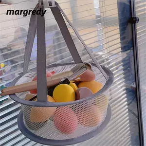 MARGREDY Quần Áo Máy Sấy Giỏ Chống Gió Treo Giá Phơi Lưới Gấp Dụng Cụ Trang Điểm Giá Phơi