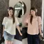 Áo thun nữ phù hợp thời trang mùa hè 2026 Áo thun nữ đeo vai phía trước thêu mỏng Phong cách mát mẻ Slimmer Look Cover Flesh Loose Đan hàng đầu