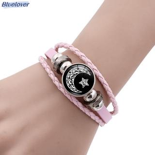 Bluelover 2 Chiếc Dạ Quang Cặp Đôi Vòng Tay Mặt Trăng Mặt Trời Có Thể Điều Chỉnh Bện Vòng Tay Tình Bạn Thời Trang Lãng Mạn Trang Sức Quà Tặng Sinh Nhật Mới