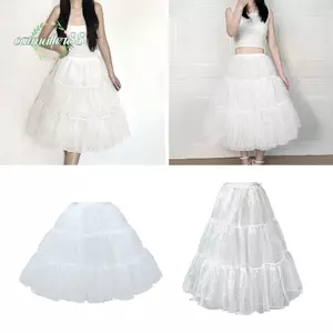 CATMALLER88 Underskirt Crinoline, Trắng Gothic Petticoat, Thời Trang Thoáng Khí Cosplay Không Vòng Crinoline Váy Nữ Cô Gái