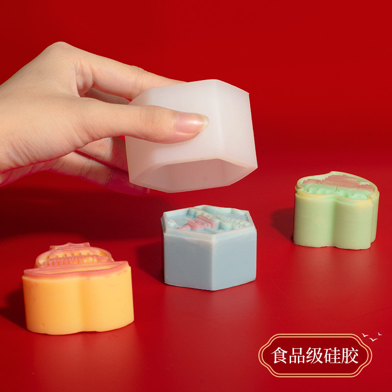 Tết Trung Thu Văn Hóa Và Sáng Tạo Silicon Khuôn Bánh Trung Thu Da Băng Chảy Trái Tim Xu Hướng Quốc Gia Hộ Gia Đình Đậu Xanh Bánh Món Tráng Miệng Khuôn