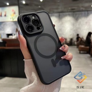 Ốp Điện Thoại Từ Tính Mờ Sang Trọng Cho IPhone 17 Pro Max 11 Pro 12 13 14 15 16 Pro Max 17Air 14 / 15 / 16 Plus Vỏ Trong Suốt Chống Sốc