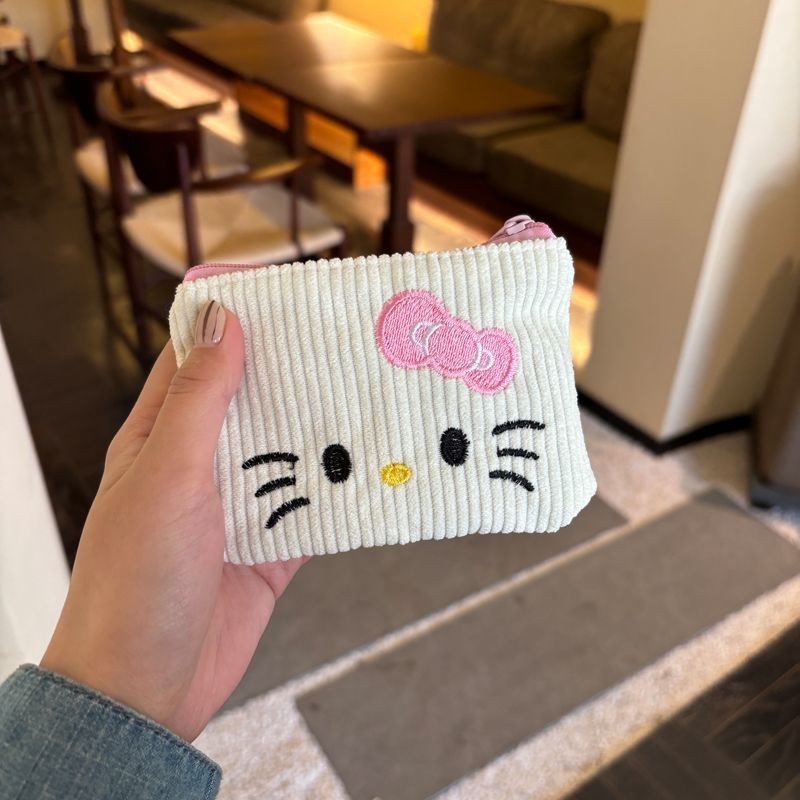 ‌Ví Mini Hello Kitty - Hộp Đựng Chìa Khóa & Hộp Đựng Thẻ Dễ Thương, Ví Nhỏ Cho Học Sinh Bảo Quản Tai Nghe / Son Môi‌