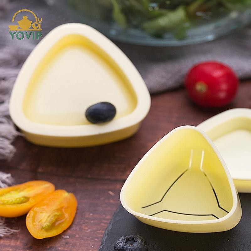 YOVIP Bộ 6 khuôn cơm tam giác Onigiri, 2 máy làm Musubi, 2 viền cơm, 2 khuôn sushi cổ điển