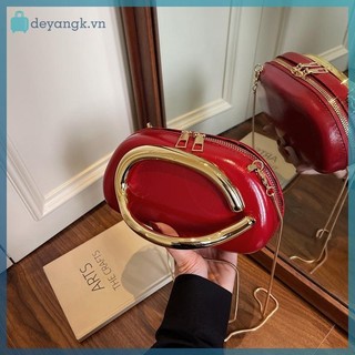 Deyangk 1 Túi Đeo Vai Sang Trọng Phong Cách Z Túi Ly Hợp Túi Dạ Hội Hình Đặc Biệt Dây Xích Kim Loại Chi Tiết Hộp Trang Trí Phong Cách Túi Vuông Nhỏ VN