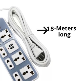 【🔥Rẻ  AIMVUKES】Ổ Cắm Điện Power Strip 2 USB，5 plugs, , 9 universal socket wire long 2 meters - Hàng Chính Hãng