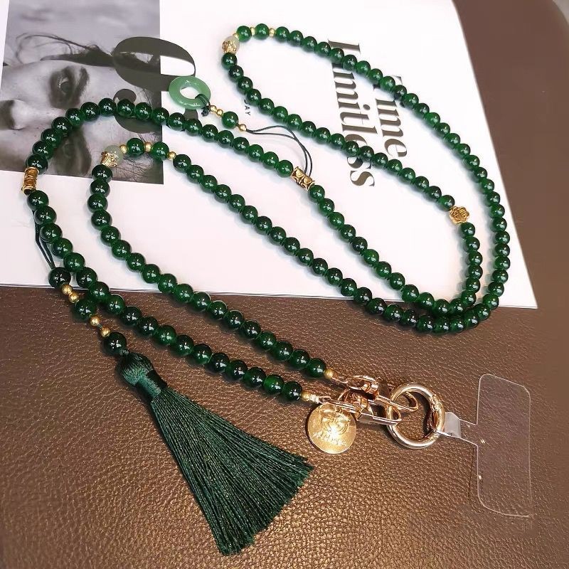 Shop Mới Phụ Kiện Điện Thoại Di Động Tua Rua Cổ Điện Thoại Di Động Dây Đeo Ngang Dài Nữ Tinh Tế Cao Cấp Phong Cách Trung Hoa Niche Đính Hạt Pha Lê Mặt Dây Chuyền Trang Sức Điện Thoại Di Động Đa Năng