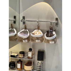 Washstand Giá Để Đồ Túi Treo Hộp Bảo Quản Thép Không Gỉ Mỹ Phẩm Giỏ Giỏ Vải Vệ Sinh Phòng Tắm Nhà Vệ Sinh Nhà Vệ Sinh