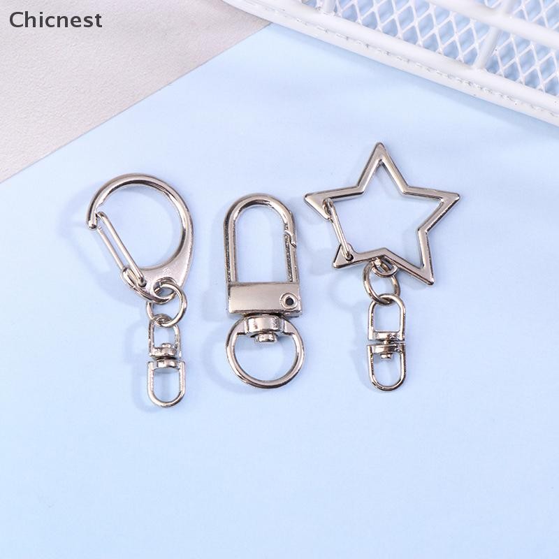 [Chc] 10 Chiếc Ngôi Sao Pentagram Hình Chữ D Rỗng Móc Khóa DIY Phụ Kiện Tôm Hùm Khóa Móc Khóa Trang Sức Làm Phát Hiện [VN]