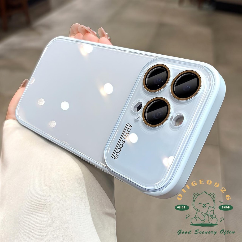 Vỏ kính cửa sổ lớn Vỏ điện thoại iphone16 Pro Max 15 14 13 12 11 vỏ cho vỏ iPhone Vỏ mềm silicon TPU chống sốc