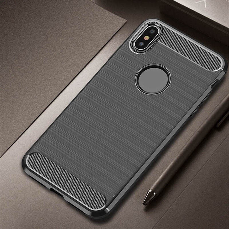 TPU Dễ Thương Tương Thích Cho IPhone 16 15Pro SE2 SE3 6S 6 7 8 Plus XR X XS Max Mới Chống Sốc Siêu Mỏng Silicon Mềm Ốp Lưng Sợi Carbon Mờ