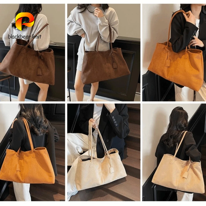 Women's Korean-Style Suede Handbag