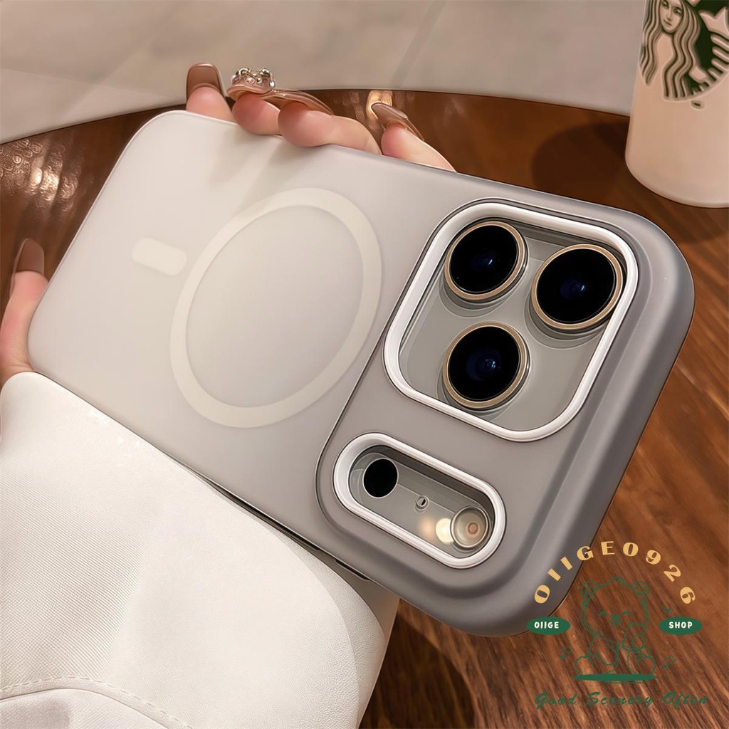 【 Ốp lưng iPhone17 】 Ốp điện thoại từ tính lỏng mờ iphone17 Pro Max 16 15 14 13 12 cho vỏ iPhone Vỏ mềm silicon TPU chống sốc