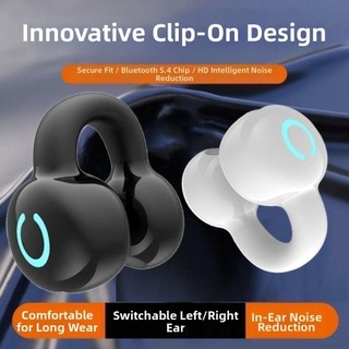 Tai nghe Bluetooth 5.3 kẹp tai MARBLEM, dẫn truyền xương HiFi Stereo, gọi đơn 1 bên, pin cực dài