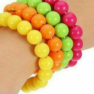 [Ts] Vòng cổ thập niên 1980 Bộ trang sức ngọc trai giả neon Bộ phụ kiện trang phục thập niên 80 dành cho nữ Hoàn hảo cho trang phục và đạo cụ chụp ảnh