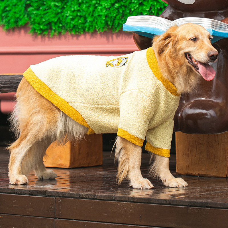 【Ready Stock】 Dog Clothes Medium-Sized Dog Large Dog Golden Retriever/Border Collie Autumn and Winter Warm Husky Two Feet Apparel Pet Dog Clothing FoFv