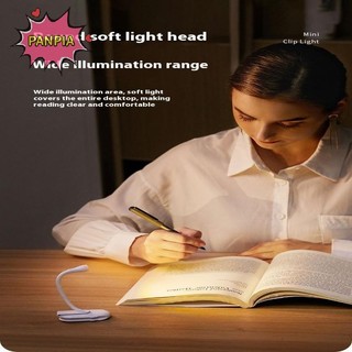 [PNPIA] Đèn LED Sách Bảo Vệ Mắt 360 Kẹp Có Thể Điều Chỉnh° Đèn học lật có thể sạc lại 3 màu cho phòng ngủ du lịch Đọc VN