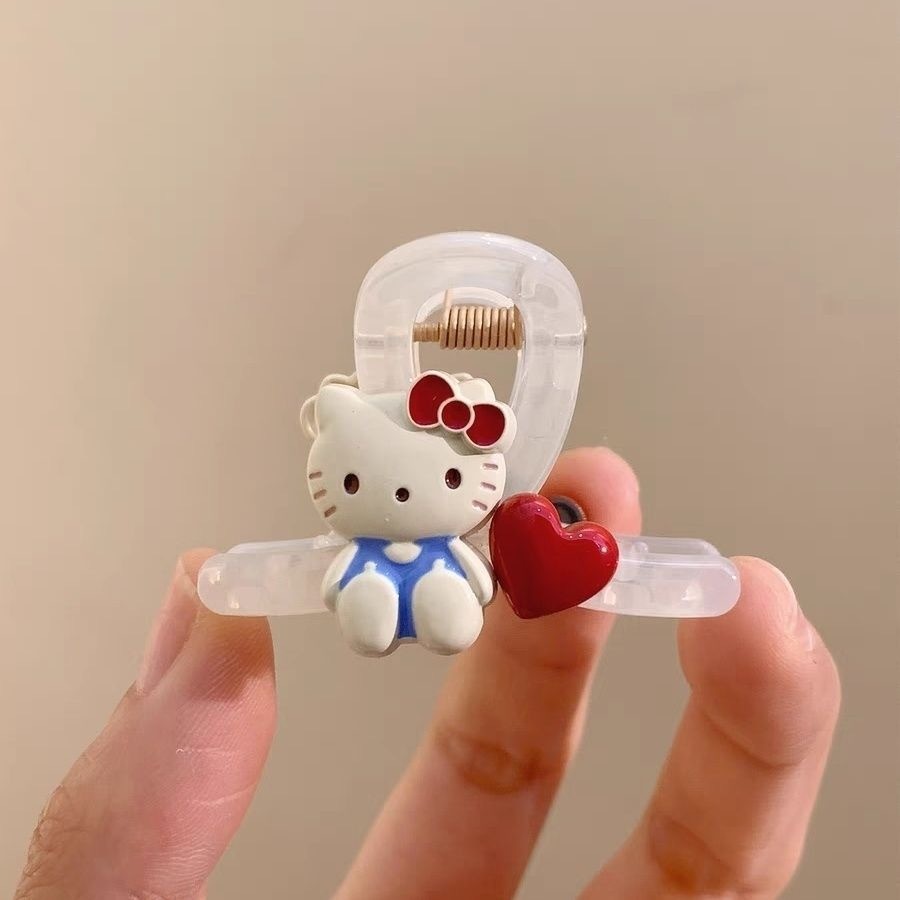Kẹp Gài Tóc Hình Trái Tim Mèo Dễ Thương, Phù Hợp Cho Mũ Nón Và Buộc Tóc