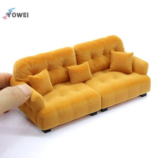 YOWEI Nhà Búp Bê Mô Phỏng Đổ Xô Sofa Mô Hình Nhà Búp Bê Phòng Khách Nội Thất Trang Trí Phụ Kiện Giả Vờ Chơi Đồ Chơi VN