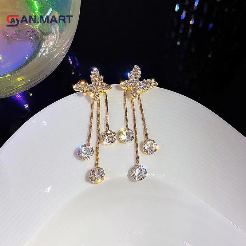 Bigdealssuper 1 Cặp Bông Tai Thời Trang Phiên Bản Hàn Quốc Tính Khí Đơn Giản Kim Cương Giả Hoa Ngọc Trai Tai Móng Tay Bông Tai Nữ Trang Sức Siêu