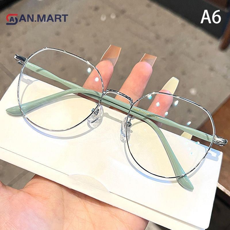 Bigdealssuper Kính Siêu Nhẹ Hợp Kim Khung Đồng Bằng Nam Nữ Chống Ánh Sáng Xanh Kính Dự Tiệc Trang Trí Kính Mắt Kính Siêu