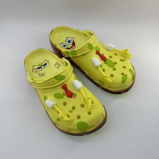 Mới SpongeBob SquarePants Phong Cách Lỗ Giày Hoạt Hình Hàng Hóa Bé Trai Bé Gái Cùng Phong Cách Dễ Thương Cặp Đôi Dép