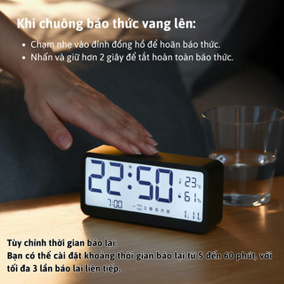 Đồng Hồ Báo Thức Bunnies House – Đa Năng, Để Bàn, LCD