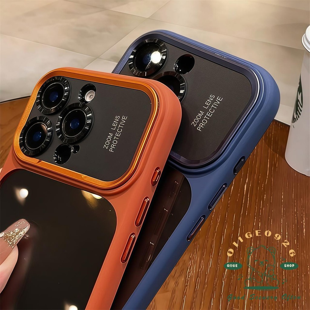 【 Ốp lưng iPhone17 】 Vỏ điện thoại acrylic cảm giác da Orange Scrub iphone17 Pro Max 16 15 cho vỏ iPhone vỏ mềm silicon TPU chống sốc