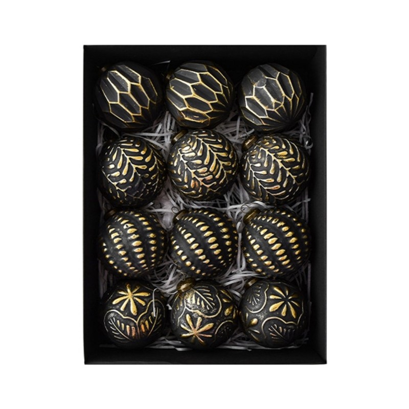 VIC 12 Chiếc Giáng Sinh Baubles Trang Trí 8cm Cho Đám Cưới Mùa Đông Ngày Lễ Trang Trí Tiệc Cây Giáng Sinh Treo Trang Trí