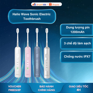 Bàn chải điện Halio Wave Sonic Electric Toothbrush - Xoay 45 độ - Bảo hành chính hãng 24 tháng