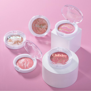 Bột Nướng Lấp Lánh Ba Màu Độ Bóng Cao Blush Làm Sáng Da Mặt Rouge Một Đĩa Đa Năng Dễ Dàng