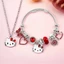 2 Cái / bộ Hello Kitty Charms Vòng Tay Dễ Thương KT Cat Lắc Tay Và Vòng Cổ Cho Nhỏ Tươi Bạn Gái Cặp Đôi Phụ Kiện
