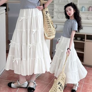 Chân Váy Dài Bé Gái Phong Cách Công Chúa - Váy Tầng Bồng Bềnh Thanh Lịch Mặc Xuân Hè