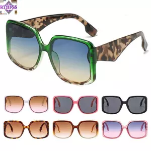 RTJIFSS Khung Lớn Sắc Thái, Khối Glare Gradient Ống Kính Kính Mát Kính Mát, Thời Trang UV400 View PC Chống Tia UV Kính Chống Nắng Hoạt Động Ngoài Trời