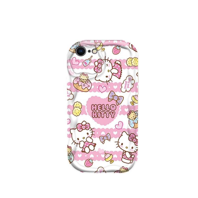 Ốp Silicon Hoạt Hình Cho iPhone 6 6S 6 Plus 6S Plus 7 8 Plus SE 2020 Vỏ Điện Thoại Mềm 3D TPU Kitty Girl Sinh Viên Ốp Lưng Chống Sốc