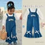 6M-4Y Bé Gái Mùa Thu Trang Phục Dài Tay Phồng Cổ Tròn Áo Ren Hoa Thêu Quần Lót 2 Bộ