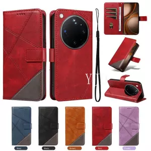 Ốp YJD Cho OPPO Find X9 Ultra Diamond Grid Splice Khe Cắm Thẻ Da Dây Đeo Tay Chống Rơi Vỏ Điện Thoại