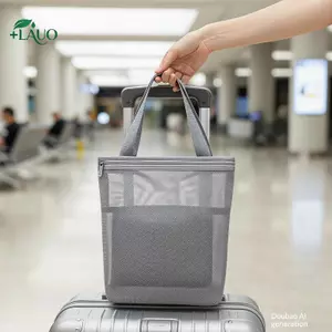 Springevenstar Lưới Phòng Tắm Bảo Quản Túi Tote Thoáng Khí Dây Kéo Có Tay Cầm Chống Trơn Trượt Di Động Tắm Tổ Chức Cho Phòng Tập Gym Du Lịch Springevenstar
