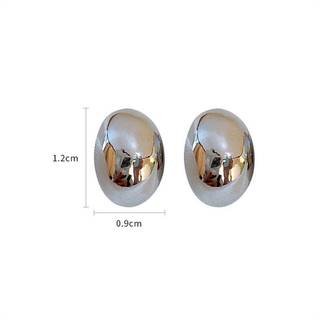 PNPIA- Bông tai thả hợp kim đồng hình hạt đậu đơn giản dành cho phụ nữ Bông tai đinh tán Hàn Quốc Trang sức thời trang Goth Đảng Phụ kiện bé gái