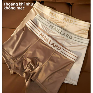 Quần lót nam Satin lụa kháng khuẩn, Quần short Boxer mùa hè không nhăn mịn màng