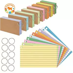 CANAMEK 50 Trang Thẻ chỉ mục đường ngang rời Thẻ sửa đổi Flash có thể gập lại Thẻ học tập Văn phòng Giấy ghi chú cho trường học & công việc CSF