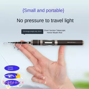 TOPTOOLCX Cần câu đầy đủ Bộ dụng cụ, Cần đúc Bộ cần câu bằng kính thiên văn, Dụng cụ câu cá du lịch Máy câu cá Spincast Máy câu cá sợi thủy tinh siêu ngắn Câu cá